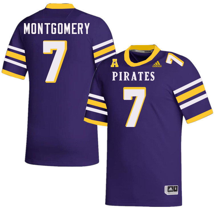 #7 London Montgomery East Carolina Pirates College Football Jersey Stitched-Purple